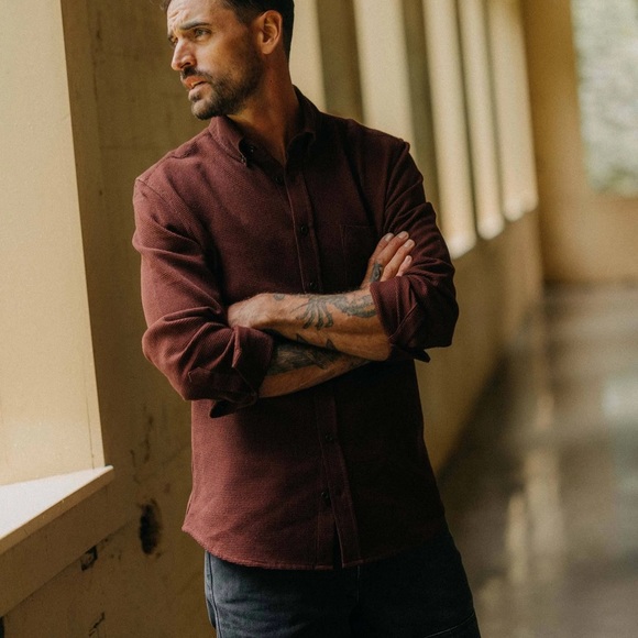 Taylor Stitch Jack - Waffle Maroon 40 (Runs Small) - Picture 2 of 3